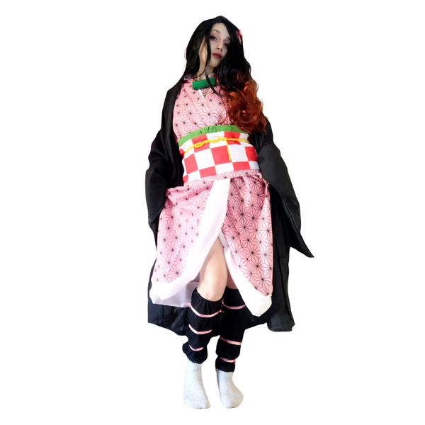 Cosplay Fantasia Nezuko Completo + Peruca Adulto
