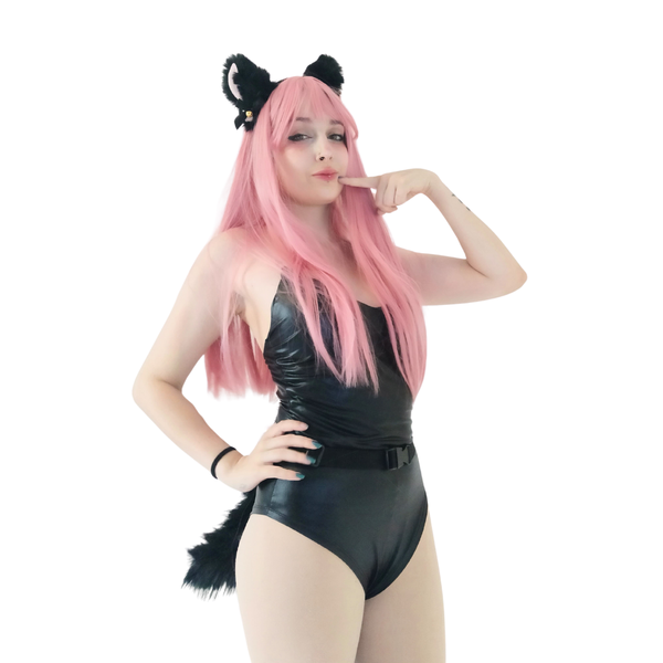 Cosplay Fantasia Carnaval Feminina Gato Gatinha 3 Peças