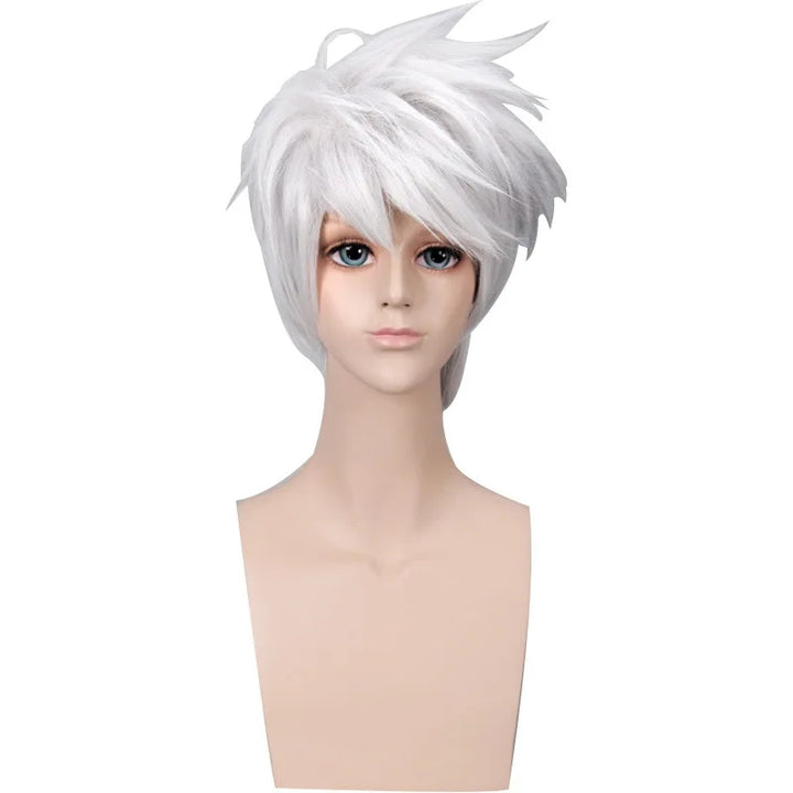 PERUCA PRATA COSPLAY FANTASIA HALLOWEEN CARNAVAL 35 CM REPICADA - NiponCosplay