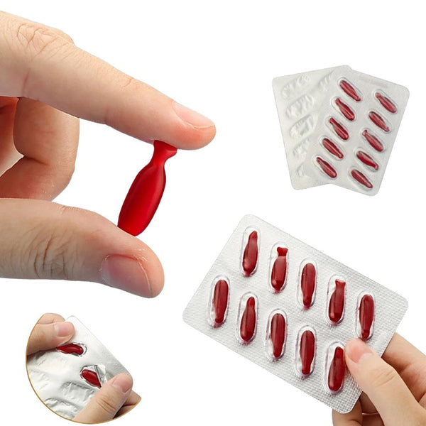 CARTELA CAPSULAS SANGUE ARTIFICIAL REALISTA HALLOWEEN