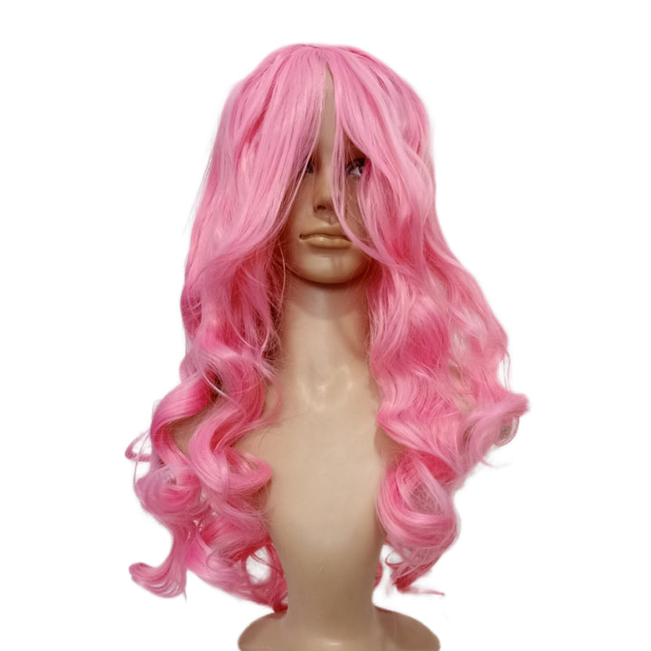 PERUCA ROSA 60 CM ONDULADA - NiponCosplay