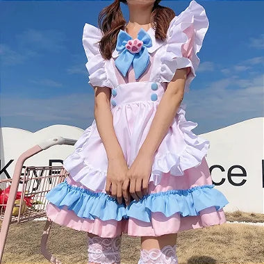 COSPLAY FANTASIA VESTIDO UNIFORME MAID LOLITA GATINHO - NiponCosplay