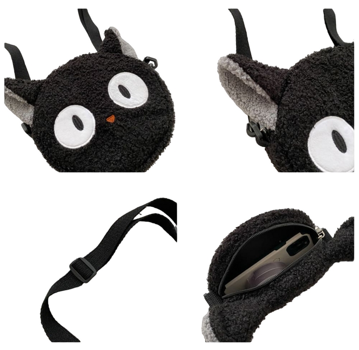 BOLSA DE OMBRO PELÚCIA GATO KIKI STUDIO GHIBLI - NiponCosplay