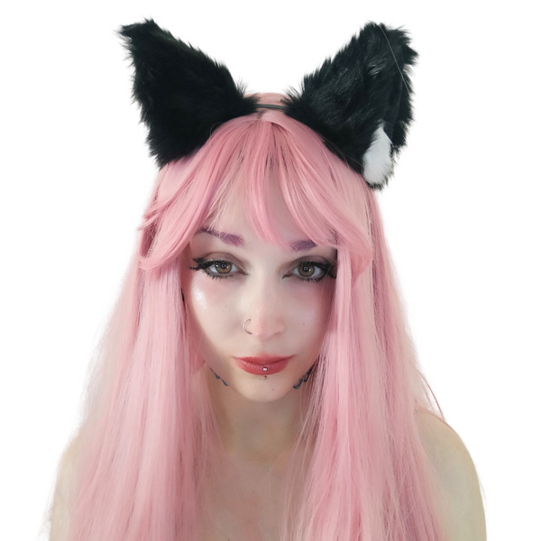 TIARA PELÚCIA ORELHA GATO