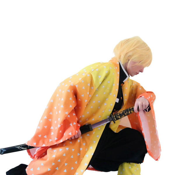 Cosplay Fantasia Zenitsu Agatsuma Kimetsu No Yaiba Demon Slayer Adulto