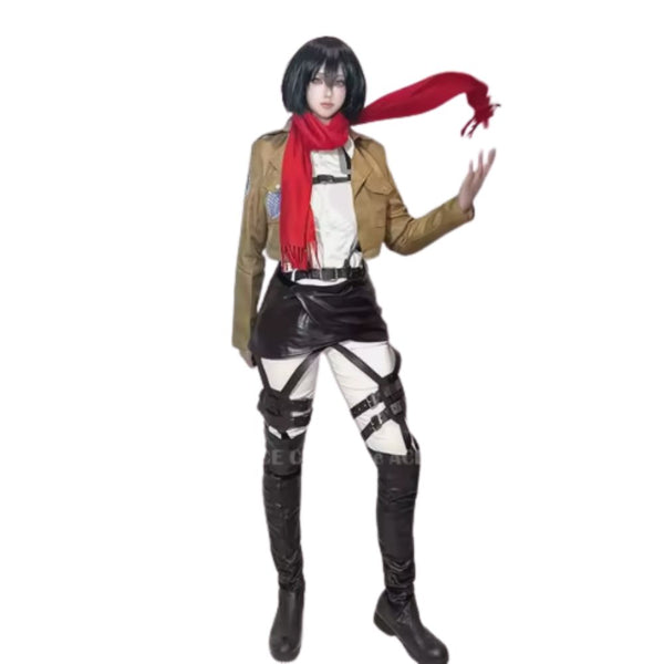 COSPLAY PREMIUM COMPLETO MIKASA ATTACH ON TITAN