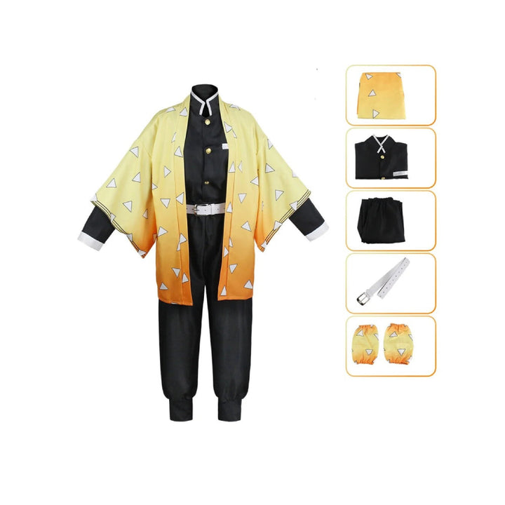 COSPLAY FANTASIA ZENITSU AGATSUMA KIMETSU NO YAIBA DEMON SLAYER ADULTO - NiponCosplay