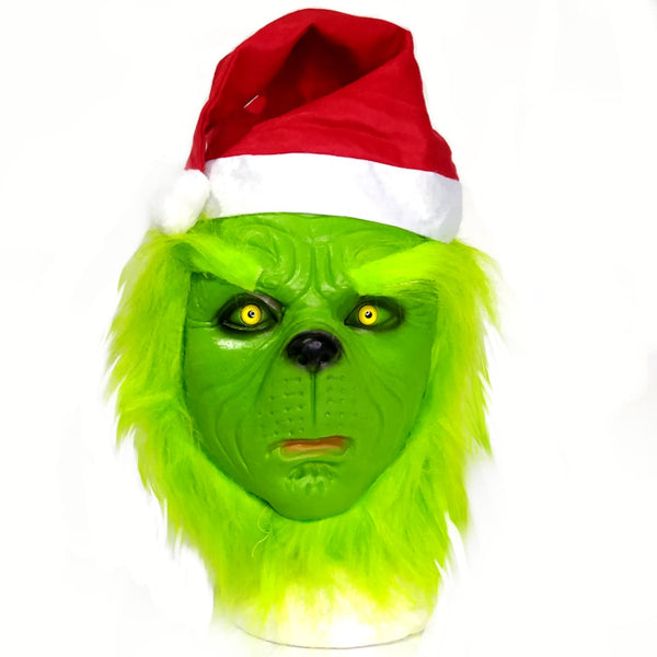 Máscara Grinch Latex Realista com Gorro
