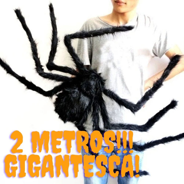 Aranha Gigante 200 Cm Realista Decoração Enfeite Halloween