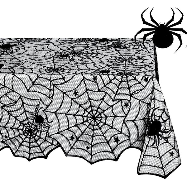 Toalha de Mesa Renda Premium Grande Enfeite Decoração Halloween