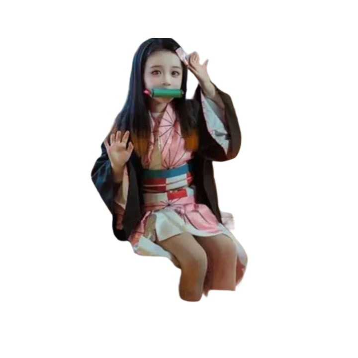 COSPLAY FANTASIA NEZUKO KAMADO DEMON SLAYER KIMETSU NO YAIBA INFANTIL - NiponCosplay