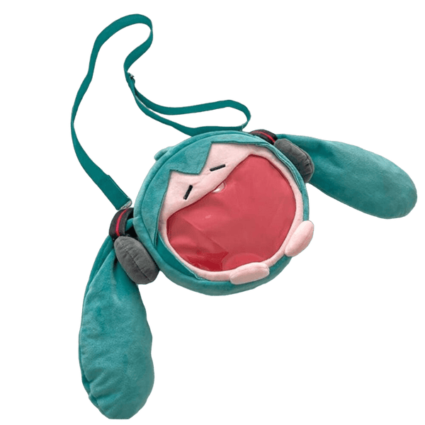 BOLSA TRANSVESAL DE OMBRO PELÚCIA ITA BAG HATSUNE MIKU VOCALOID - NiponCosplay