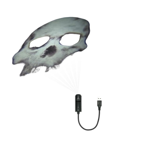 Projetor Led Caveira Crânio Usb Halloween Decoração Enfeite