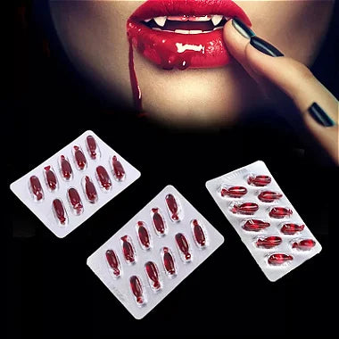 CARTELA CAPSULAS SANGUE ARTIFICIAL REALISTA HALLOWEEN