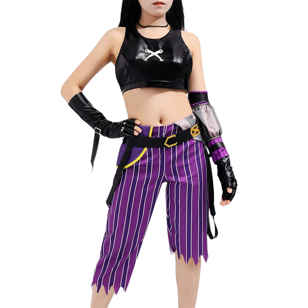 Cosplay Fantasia Jinx Arcane League Of Legends Adulto