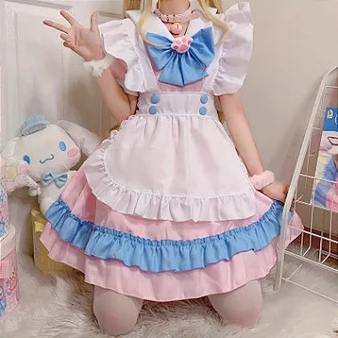 COSPLAY FANTASIA VESTIDO UNIFORME MAID LOLITA GATINHO - NiponCosplay