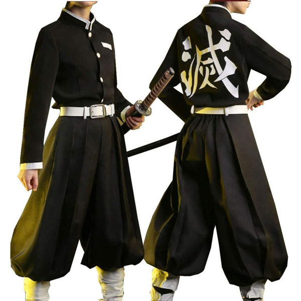 Cosplay Fantasia Uniforme Masculino Demon Slayer Tanjiro Shinobu Tomioka Zenitsu Kimetsu No Yaiba Adulto