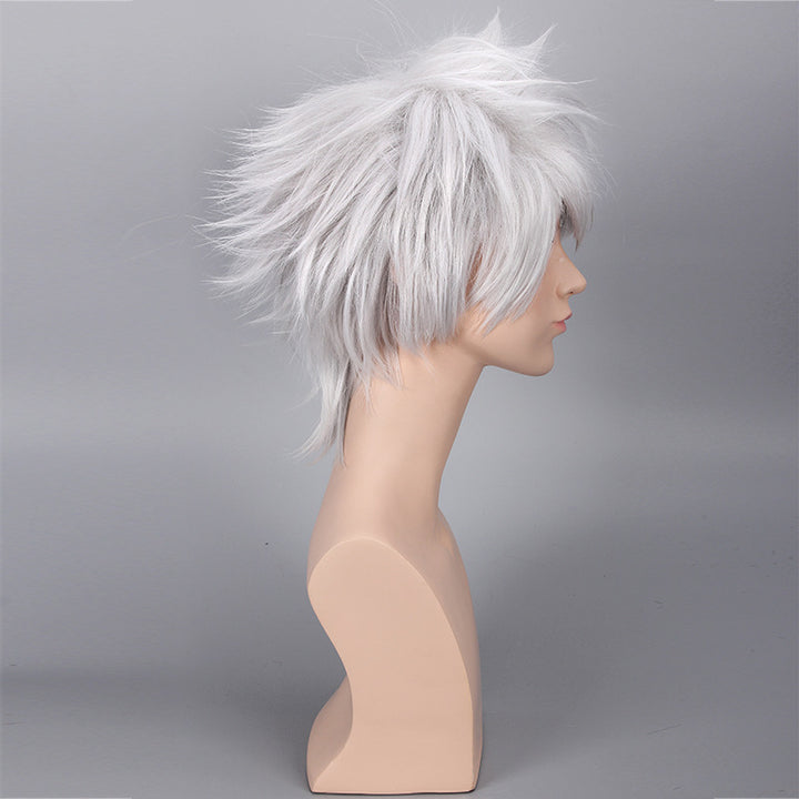 PERUCA PRATA COSPLAY FANTASIA HALLOWEEN CARNAVAL 35 CM REPICADA - NiponCosplay