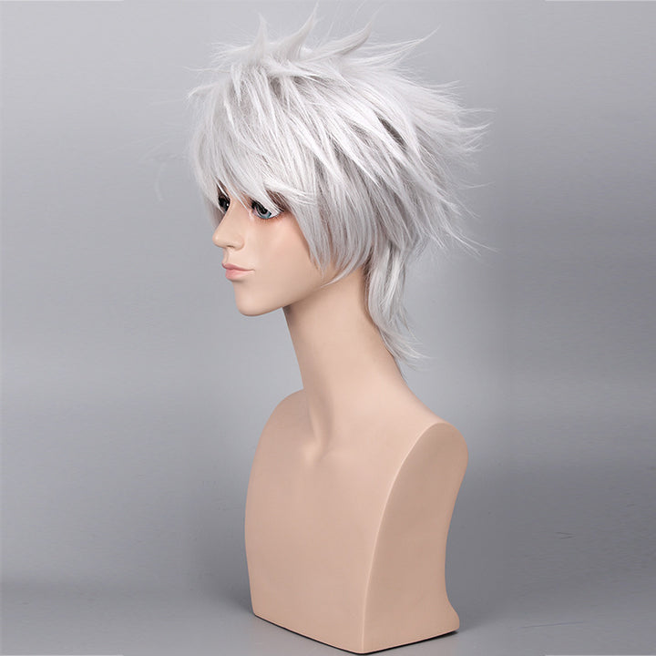 PERUCA PRATA COSPLAY FANTASIA HALLOWEEN CARNAVAL 35 CM REPICADA - NiponCosplay
