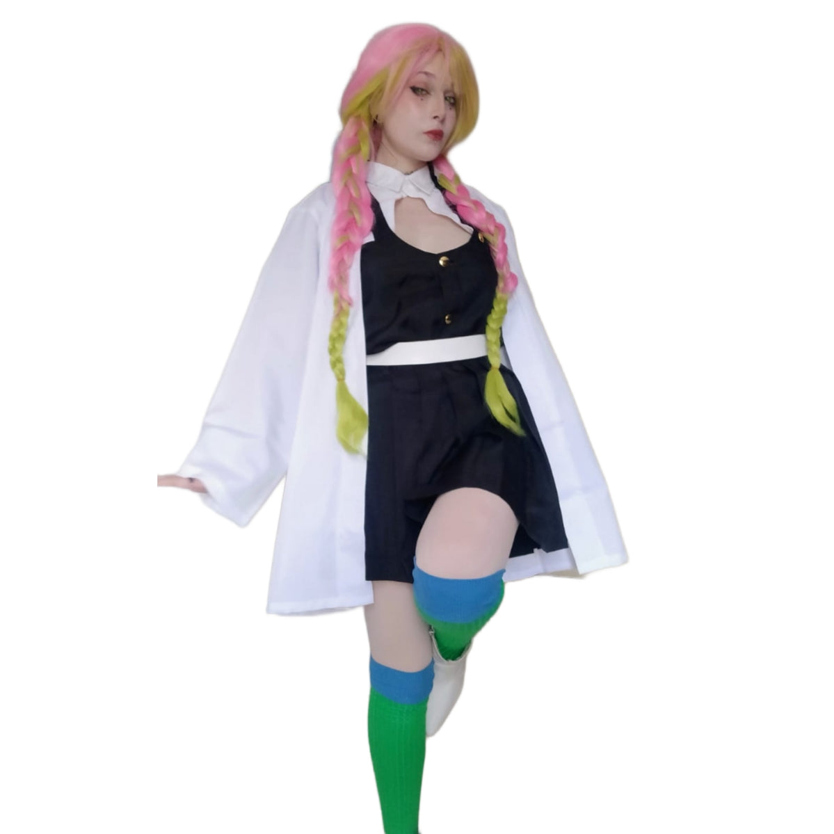 Cosplay Fantasia Mitsuri Kanroji Demon Slayer Kimetsu no Yaiba Adulto ...