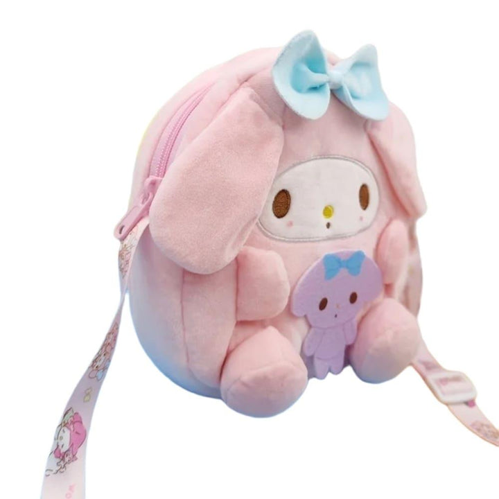 BOLSA PELÚCIA OMBRO FOFA POMPOM PURIM KUROMI MY MELODY CINNAMON ROLL - NiponCosplay