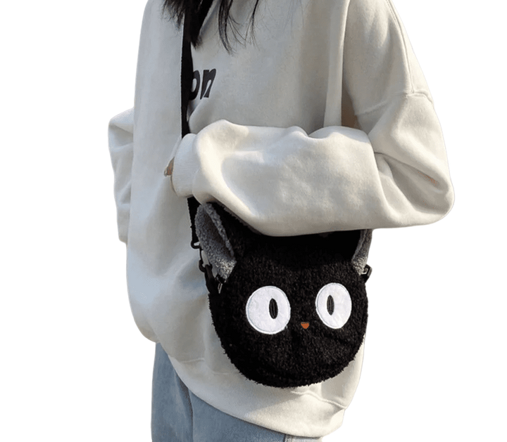 BOLSA DE OMBRO PELÚCIA GATO KIKI STUDIO GHIBLI - NiponCosplay