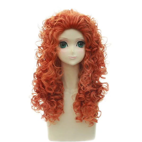 Peruca Cosplay Fantasia Pricesa Merida Disney Valente
