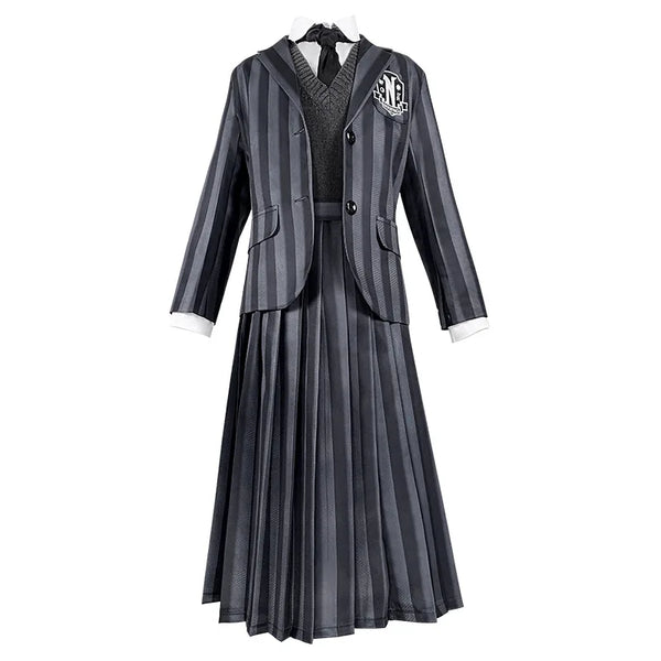 Cosplay Fantasia Wednesday Wandinha Vandinha Addams Uniforme Escolar