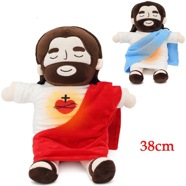 Pelúcia Natal Jesus Cristo 38CM Respira e Acende