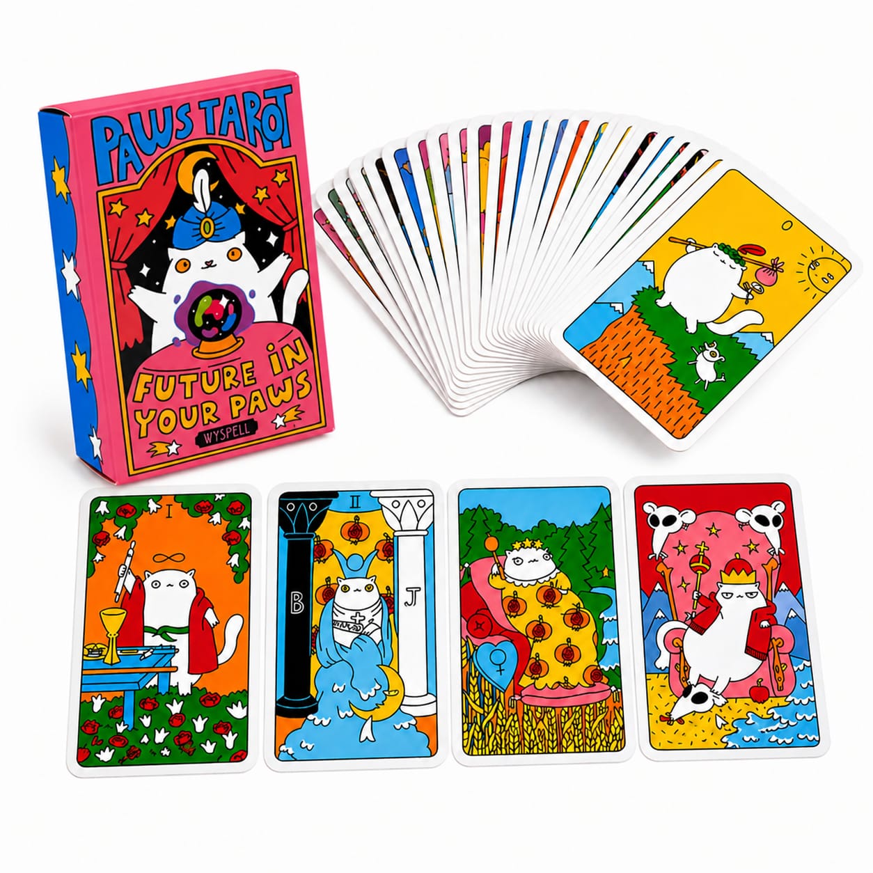 Tarô de Waite dos Gatinhos Paws Tarot 78 Cartas | NiponCosplay