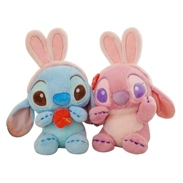 Pelúcia Coelho Stitch 35 Cm Angel Criança Infantil Presente