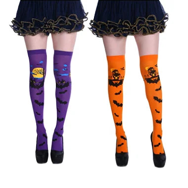 MEIAS 3/4 JOELHO FANTASIA HALLOWEEN ADULTO