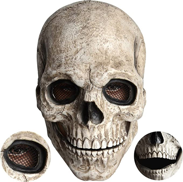 MÁSCARA LATÉX REALISTA HALLOWEEN CAVEIRA MANDÍBULA ARTICULADA ADULTO - NiponCosplay