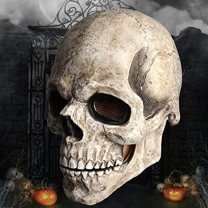 MÁSCARA LATÉX REALISTA HALLOWEEN CAVEIRA MANDÍBULA ARTICULADA ADULTO - NiponCosplay