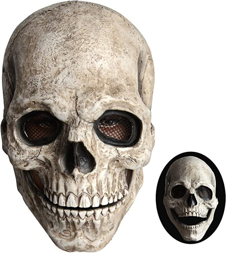 MÁSCARA LATÉX REALISTA HALLOWEEN CAVEIRA MANDÍBULA ARTICULADA ADULTO - NiponCosplay
