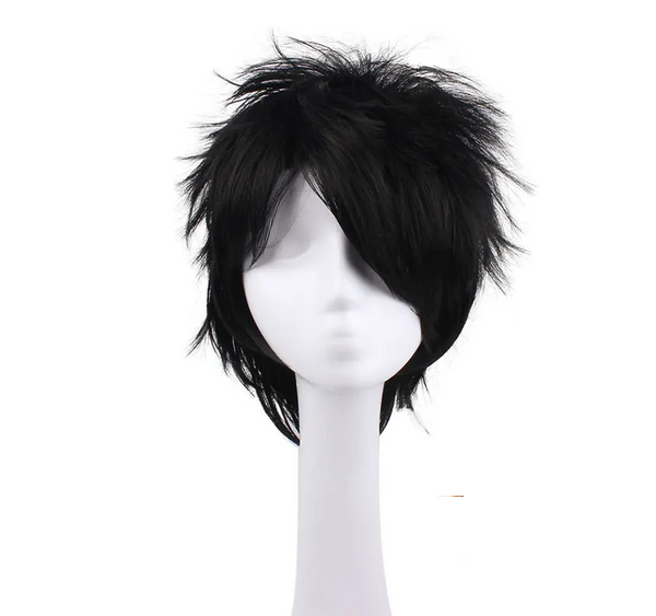 PERUCA PRETA COSPLAY FANTASIA HALLOWEEN CARNAVAL REPICADA - NiponCosplay