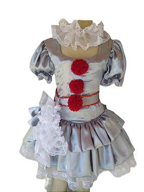 COSPLAY FEMININO IT A COISA PENNYWISE PENIWISE HALLOWEEN ADULTO PREMIUM STEPHEN KING